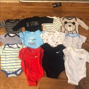 Assortment of onesies including Nike!